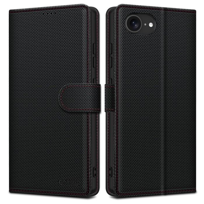 Tech-Protect Wallet Case for iPhone 16e / 17e - Black