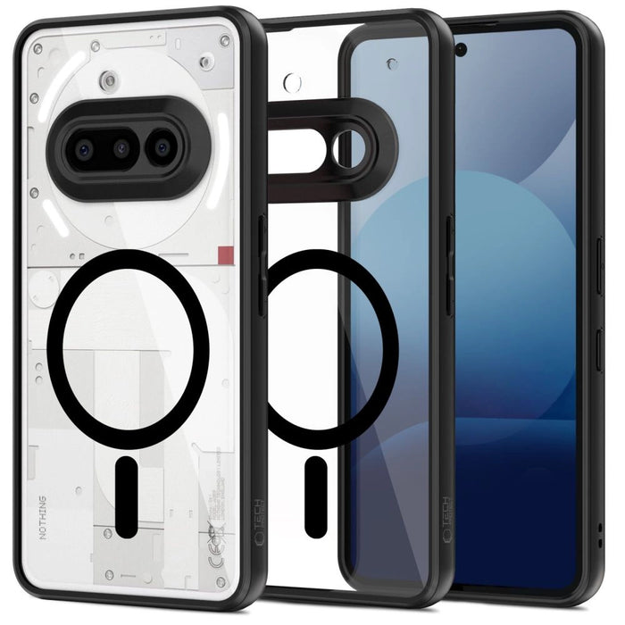 Tech-Protect MagMat MagSafe Case for Nothing Phone 3A - Clear-Black