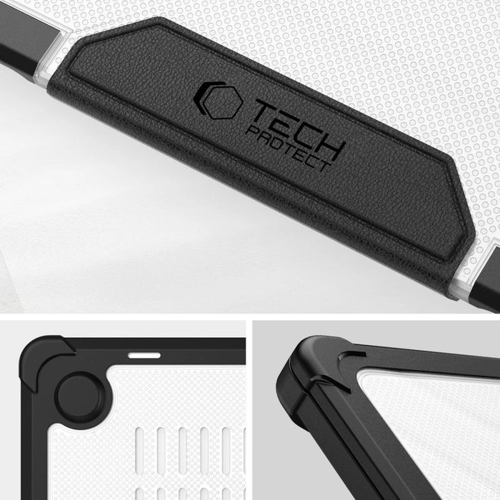 Tech-Protect SmartShell Pro case for MacBook Air 13&quot; 2023-2025 M2 / M3 / M4 - transparent and black
