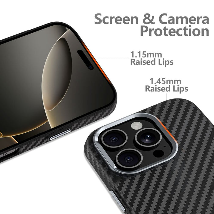Tech-Protect Ion Carbon MagSafe Case for iPhone 16 Pro Max - Black/Grey