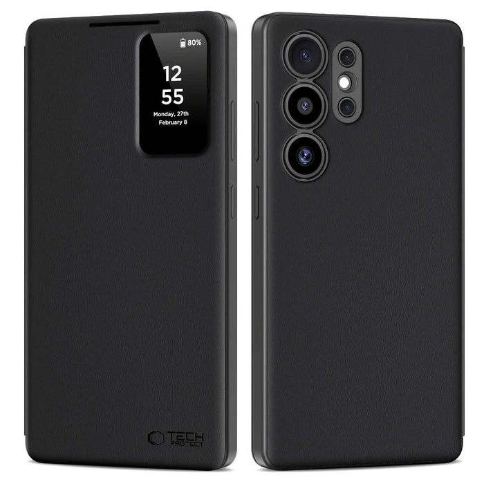 Tech-Protect Smart Wallet Case for Samsung Galaxy S25 Ultra - Matte Black