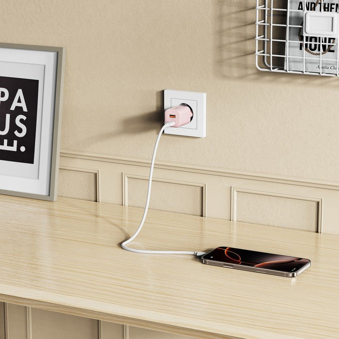 Tech-Protect NCM33W 2-port PD33W/QC3.0 wall charger - pink