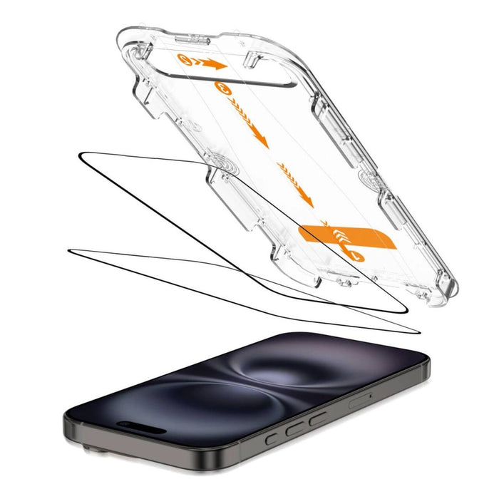 Tech-Protect Quick Set+ Tempered Glass 2-pack for iPhone 15 / 16