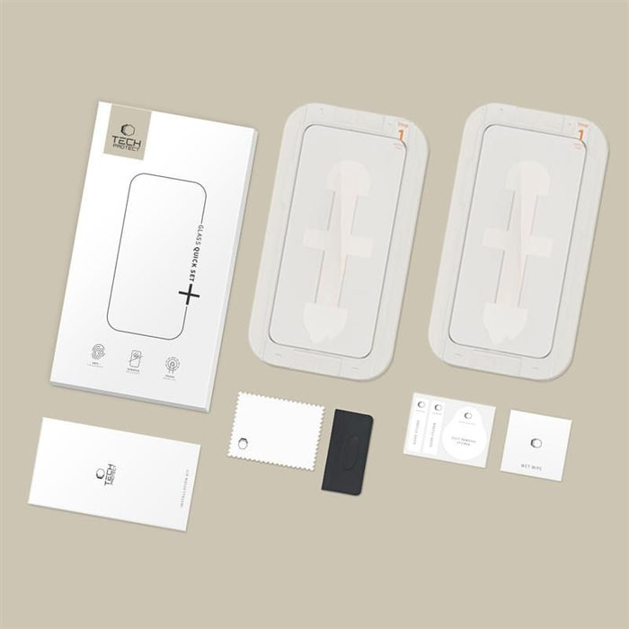 Tech-Protect Quick Set+ Tempered Glass 2-pack for iPhone 15 / 16