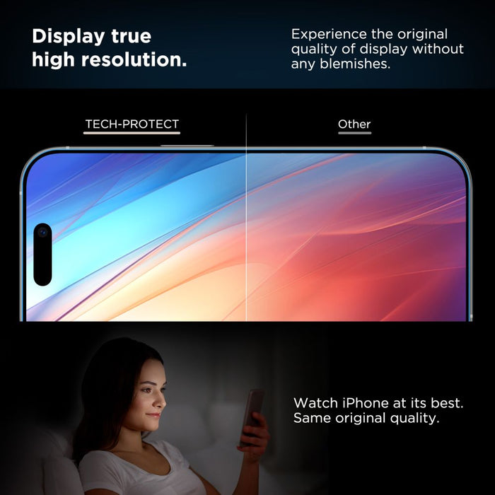 Tech-Protect Quick Set+ 2-pack tempered glass for iPhone 13 / 13 PRO / 14 / 16e / 17e