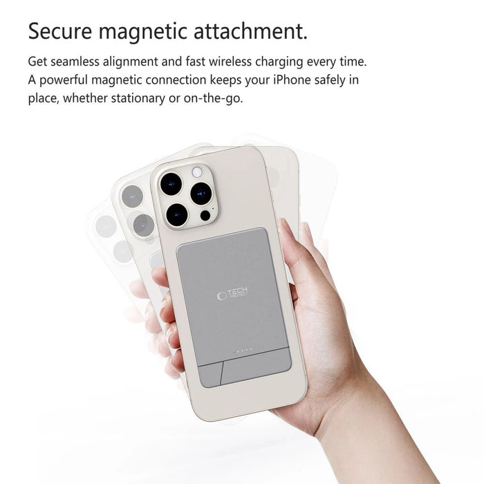 Powerbank Tech-Protect PB14 LifeMag MagSafe 5000 mAh - gray