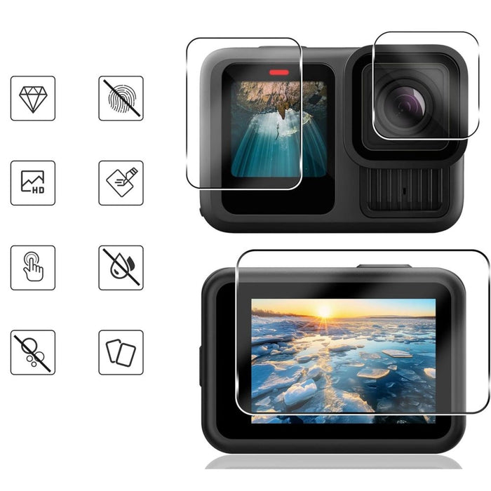 Tech-Protect Glass Fit+ 2-pack tempered glass for GoPro Hero 9 / 10 / 11 / 12 - transparent