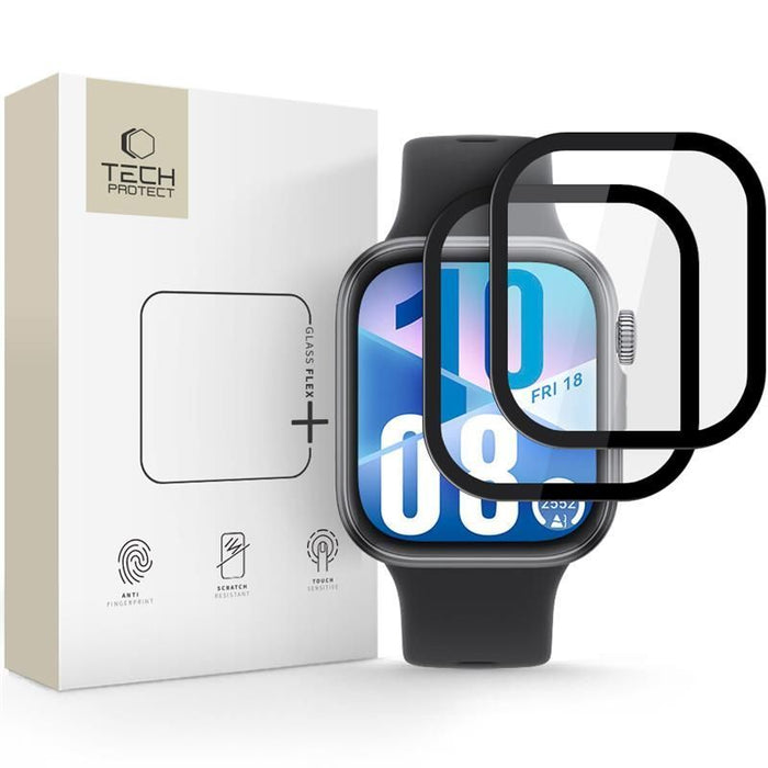 Tech-Protect Glass Flex+ 2-pack hybrid glass for Huawei Watch Fit 4 - black