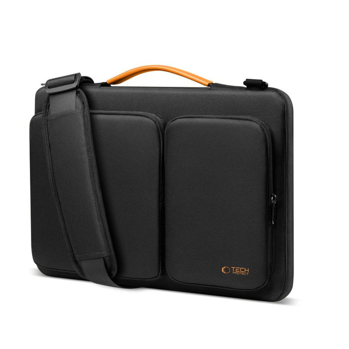 Tech-Protect Defender Bag for 15-16 Laptop - Black and Orange