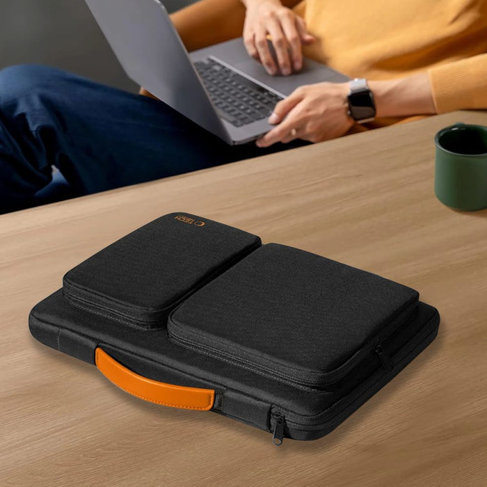 Tech-Protect Defender Bag for 15-16 Laptop - Black and Orange