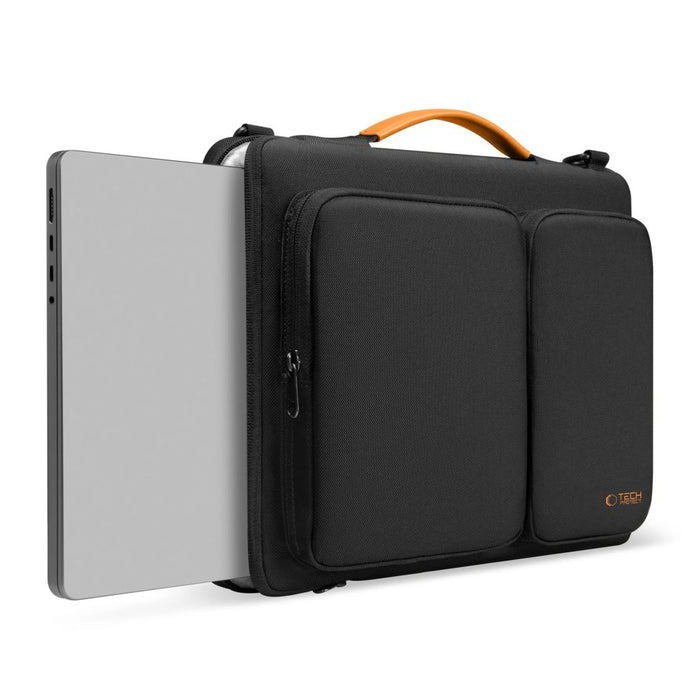 Tech-Protect Defender Bag for Laptop 13-14 - Black and Orange