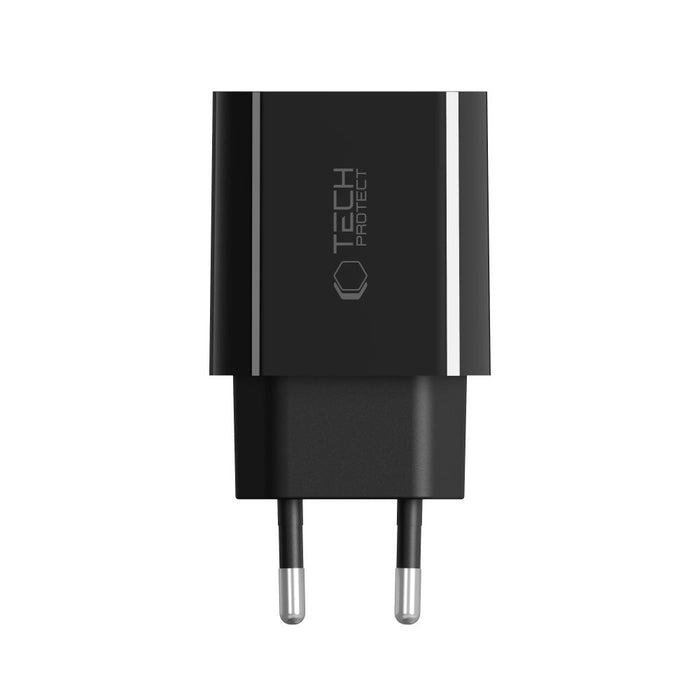 Tech-Protect NC20W USB-C 1-Port PD20W Wall Charger - Black
