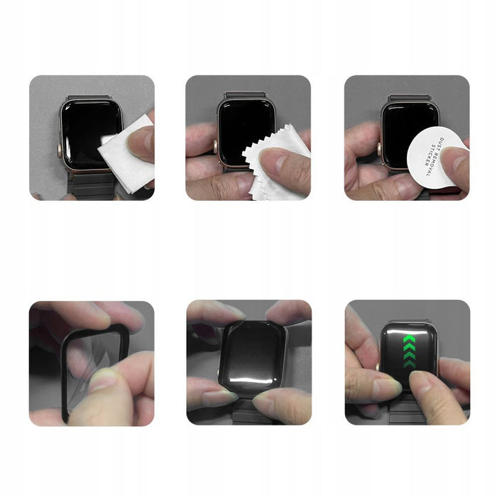 Tech-Protect Glass Flex+ Hybrid Glass 2-pack for Apple Watch 10 46mm - Black