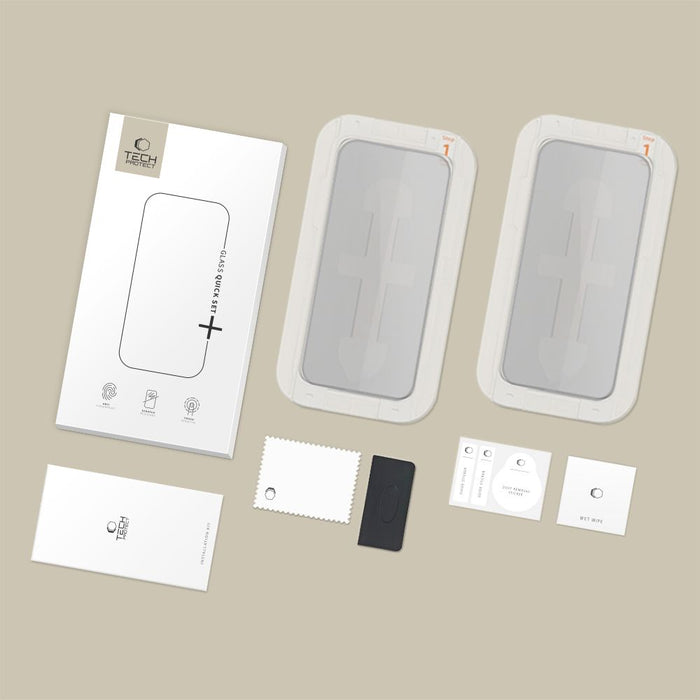 Tech-Protect Quick Set Spy+ Privacy Glass 2-pack for iPhone 15 / 16