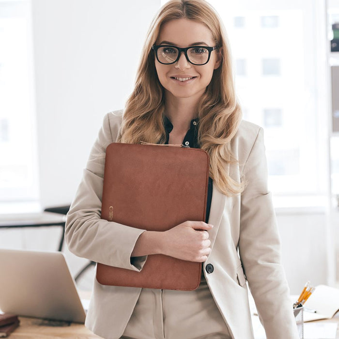 Tech-Protect Fleece Laptop Bag 15-16 - Brown