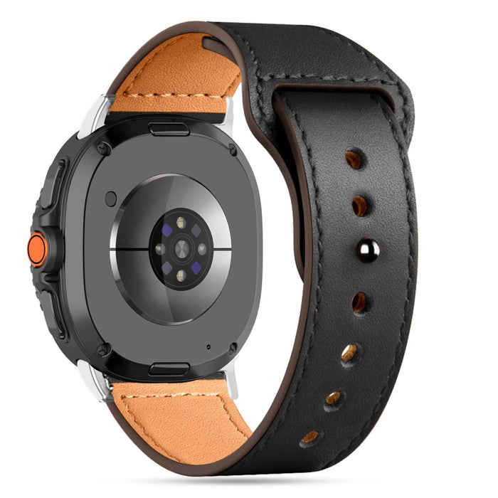Tech-Protect Leatherfit Strap for Samsung Galaxy Watch 40/44/46 mm - Black