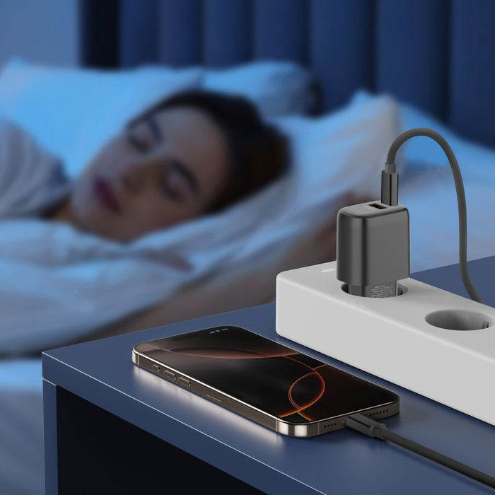 Tech-Protect NCA30 PD 30W / QC3.0 USB-A / USB-C wall charger - black