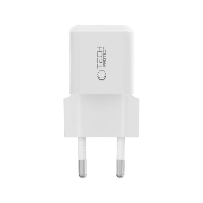 Tech-Protect NCM25 USB-C PD 25W Wall Charger - White