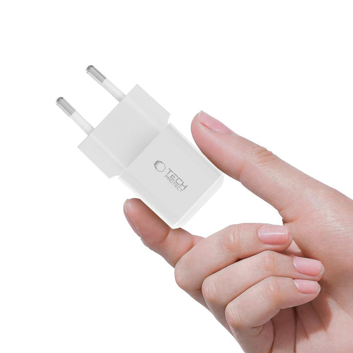 Tech-Protect NCM25 USB-C PD 25W Wall Charger - White