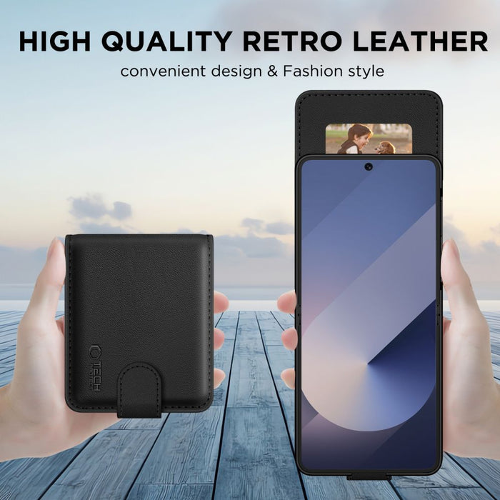 Tech-Protect Wallet Case for Samsung Galaxy Z Flip 6 / 7 Fe - Black