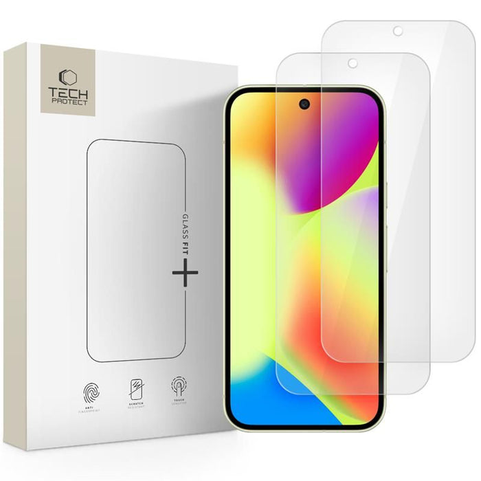 Tech-Protect Glass Fit+ 2-pack tempered glass for Google Pixel 9 / 9 Pro / 10 / 10 Pro - transparent