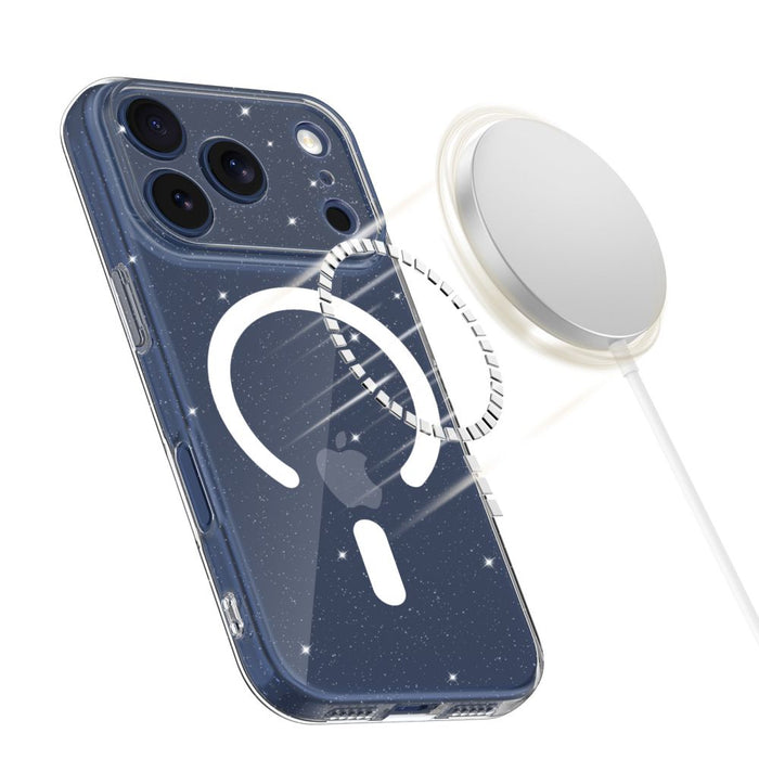 Tech-Protect FlexAir MagSafe Case for iPhone 17 Pro - Clear Glitter