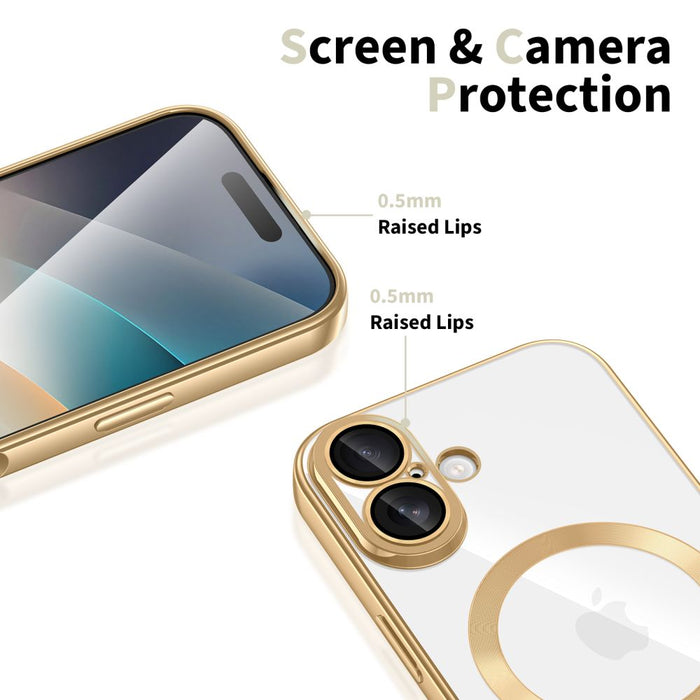 Tech-Protect MagFlex MagSafe Case for iPhone 17 - Transparent Gold