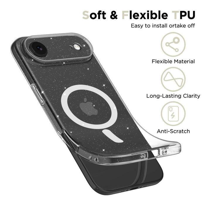Tech-Protect FlexAir MagSafe Case for iPhone 17 Air - Clear Glitter