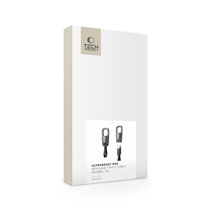 Tech-Protect Ultraboost DNA Cable with Keychain USB-C PD 60W / 3A - Gray