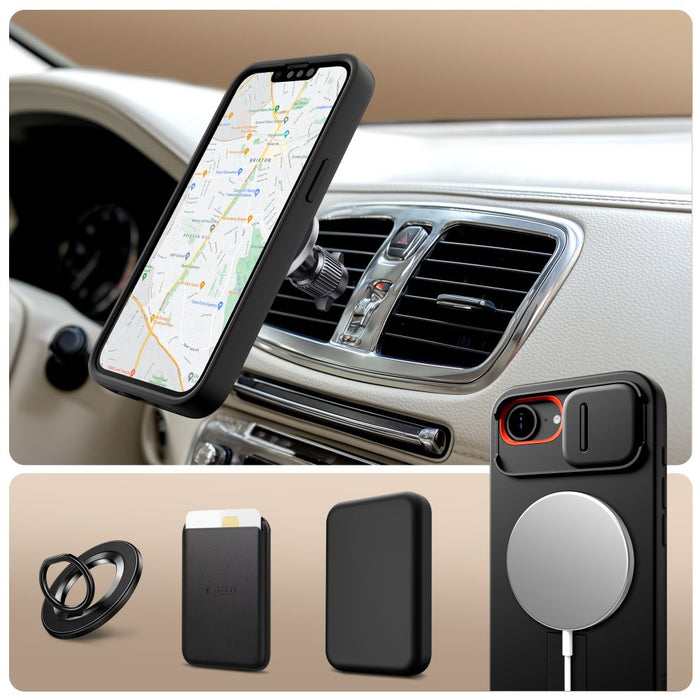 Tech-Protect Kevlar Aura MagSafe Case for iPhone 16e / 17e - Black