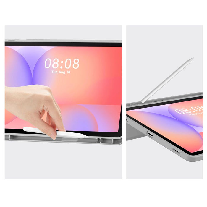 Tech-Protect SmartCase Pen Case for Samsung Galaxy Tab S9 11.0 / S9 FE / S10 FE / S10 Lite 10.9 X710 / X716B / X510 / X516B / X520 / X526 / X400 / X406B - Gray
