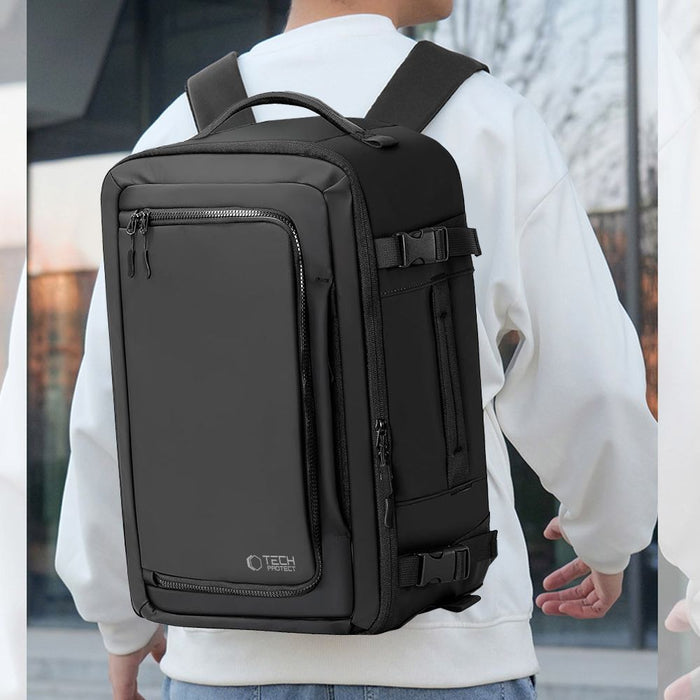 Tech-Protect Defender S50 Backpack for Ryanair &amp; Wizzar, 20L Laptop - Black