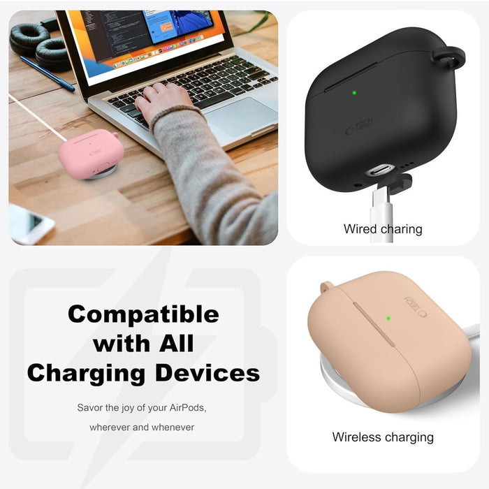 Tech-Protect Silicone Hook Case for AirPods Pro 3 - Black