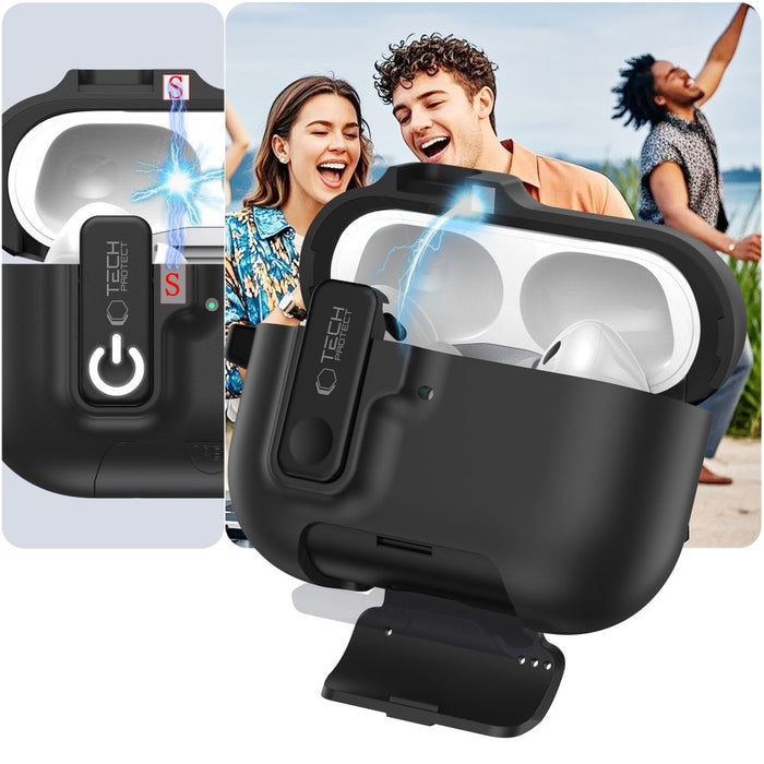 Tech-Protect Slim Hook Case for AirPods Pro 3 - Black
