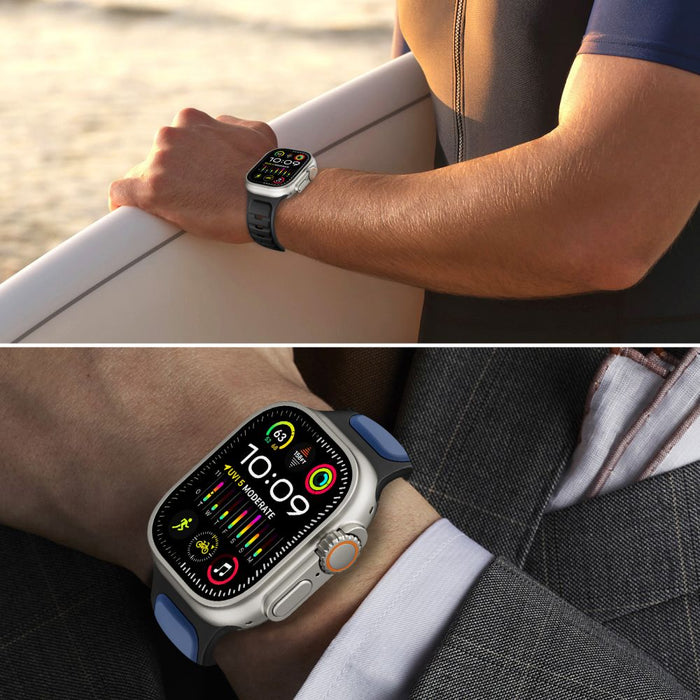 Tech-Protect IconBand Line Strap for Apple Watch 44 / 45 / 46 / 49 mm - Gray-Orange