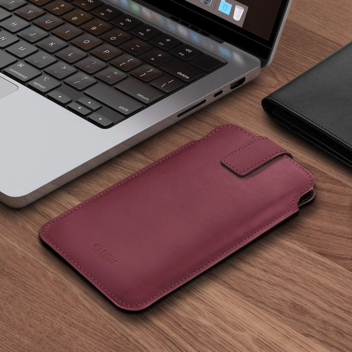 Tech-Protect SM65 case for 6.0-6.9" smartphones - burgundy