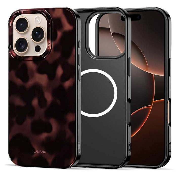 Tech-Protect Lamano MagSafe case for iPhone 16 Pro - black and red