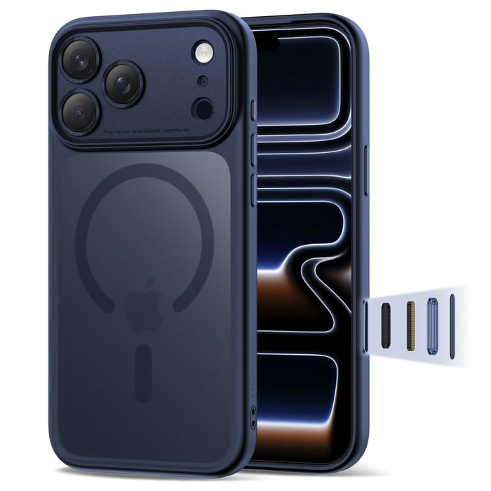 Tech-Protect Magpeak Magsafe CC Case for iPhone 17 Pro - Matte Navy Blue