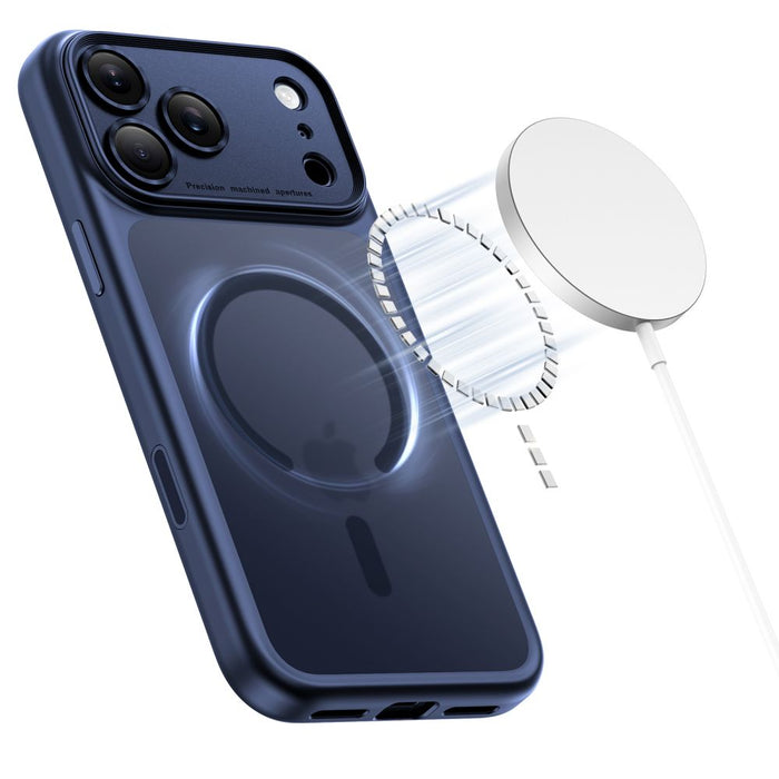 Tech-Protect Magpeak Magsafe CC Case for iPhone 17 Pro - Matte Navy Blue