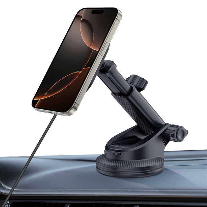 Tech-Protect mm15W-V6 Magnetic MagSafe Car Holder for Cockpit/Windshield/Air Vent - Black