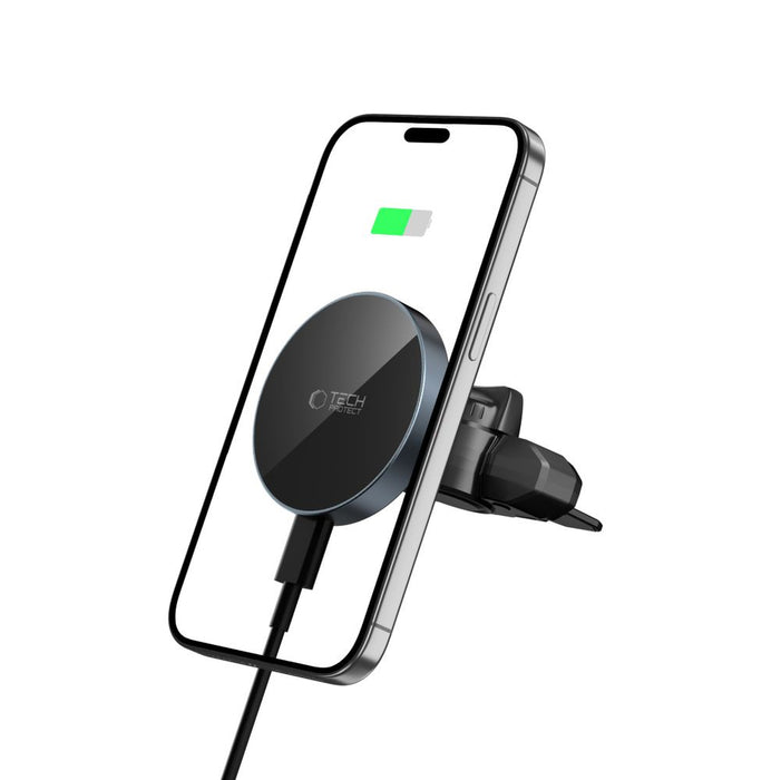 Tech-Protect mm15W-V5 Magnetic MagSafe Car Mount for Air Vent/CD Slot - Black