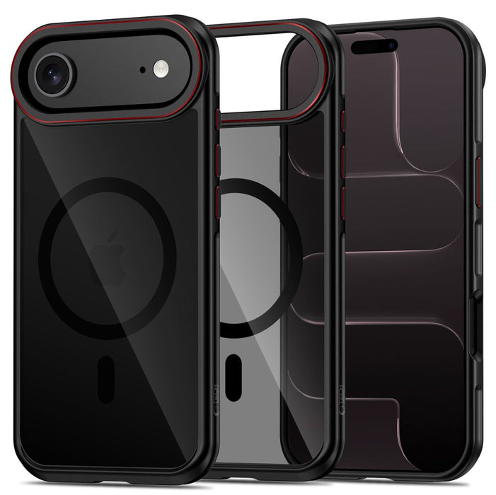 Tech-Protect MagHybrid MagSafe Case for iPhone Air - Black and Red