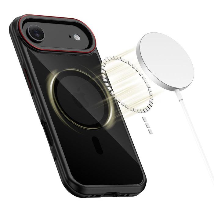 Tech-Protect MagHybrid MagSafe Case for iPhone Air - Black and Red