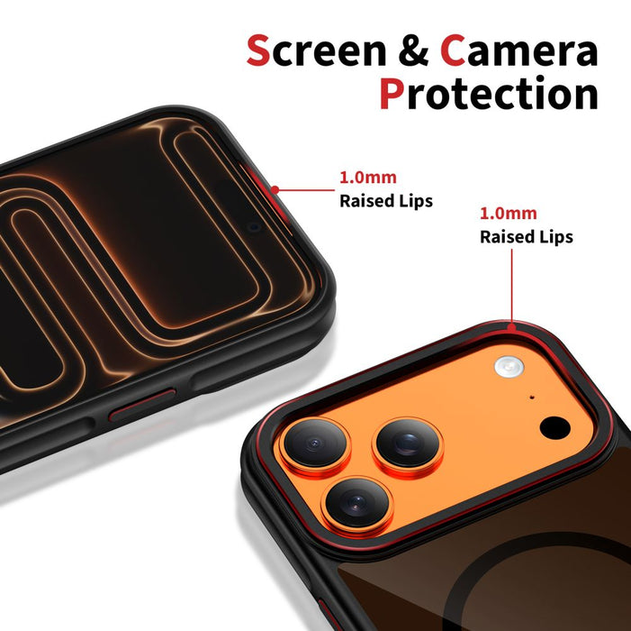 Tech-Protect MagHybrid MagSafe Case for iPhone 17 Pro Max - Black and Red
