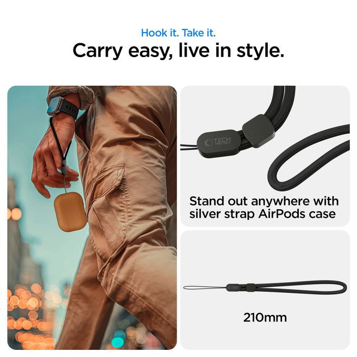 Tech-Protect NaturalFit Case for AirPods Pro 3 - Brown