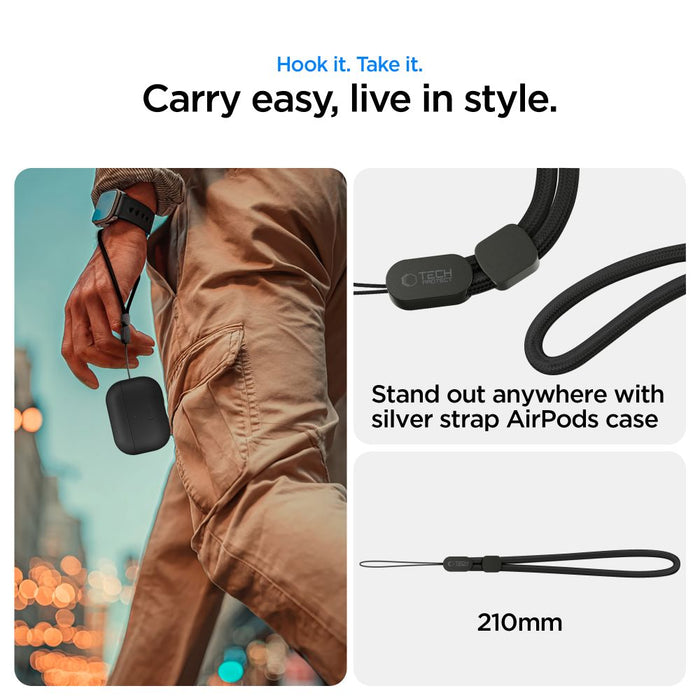 Tech-Protect NaturalFit Case for AirPods Pro 3 - Black