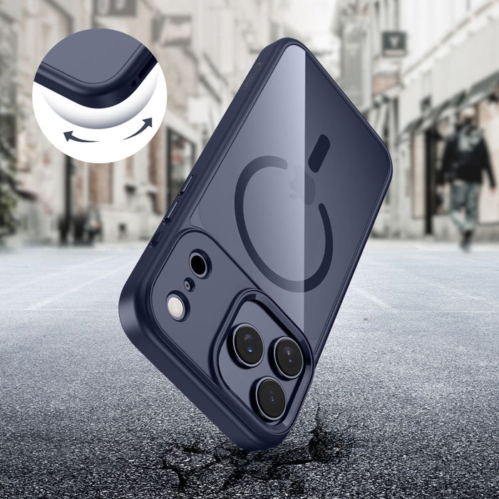 Tech-Protect MagMat MagSafe Case for iPhone 17 Pro Max - Transparent - Navy Blue