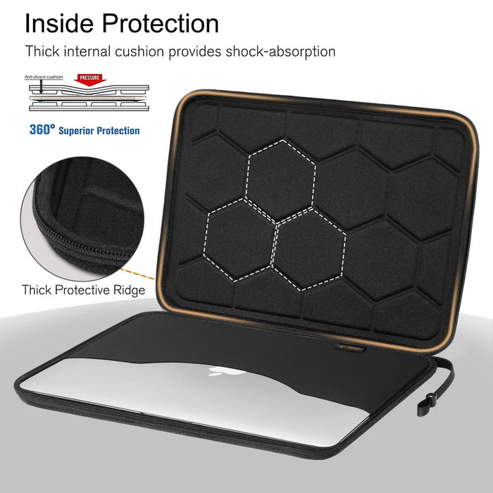 Tech-Protect Hardpouch Laptop Case 13-14 - Black and Orange