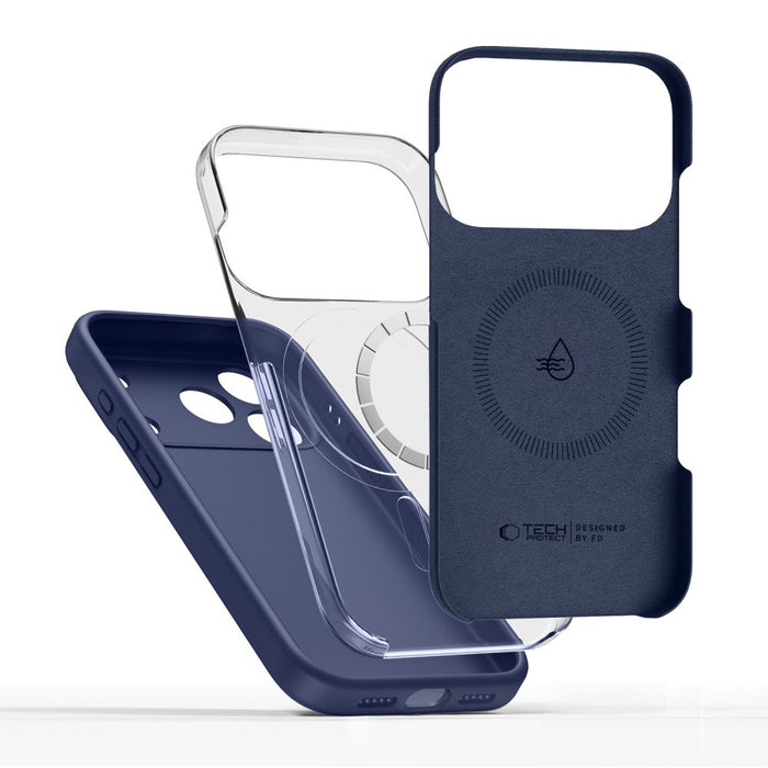 Tech-Protect Silicone MagSafe Case for iPhone 17 Pro Max - Navy Blue