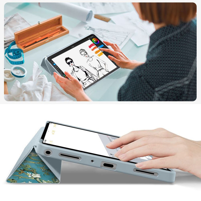 TechProtect SmartCase for Samsung Galaxy Tab A9+ / A11+ Plus 11.0 X210 / X215 / X216 / X230 / X235 / X236 - Blue and White